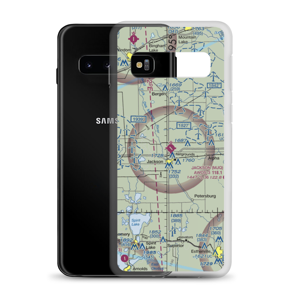 Jackson Municipal Airport (MJQ) VFR Sectional Samsung Case Samsung Galaxy S10 model shown