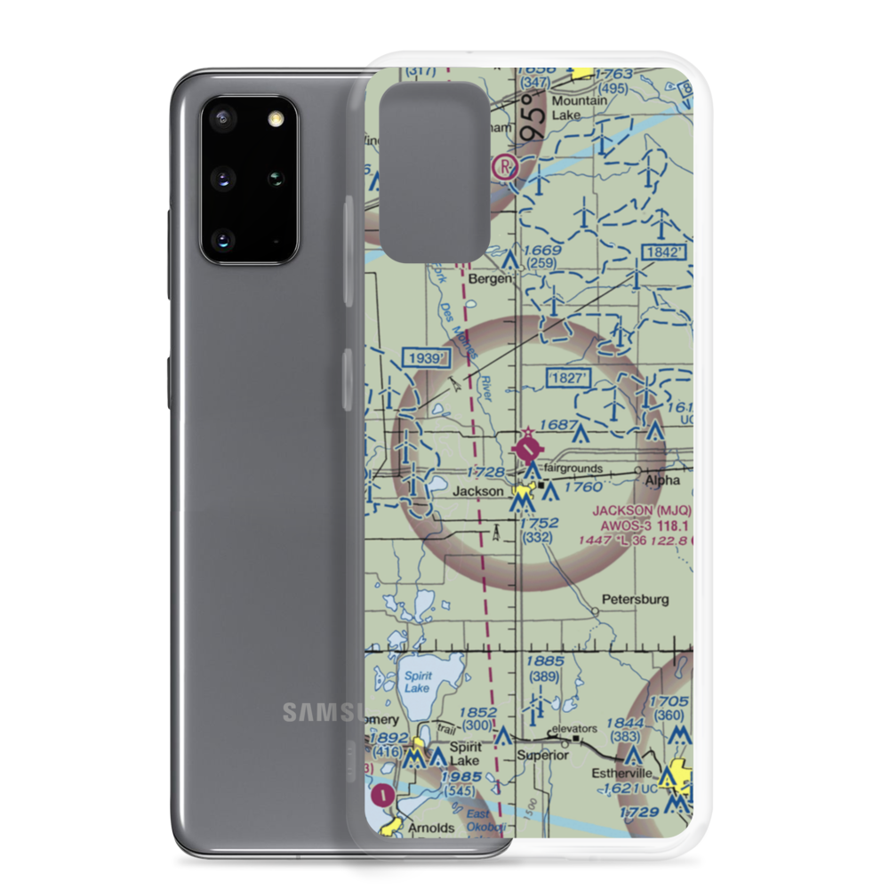 Jackson Municipal Airport (MJQ) VFR Sectional Samsung Case Samsung Galaxy S20 Plus model shown