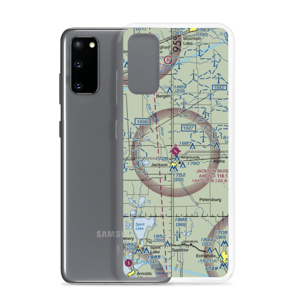 Jackson Municipal Airport (MJQ) VFR Sectional Samsung Case Samsung Galaxy S20 model shown
