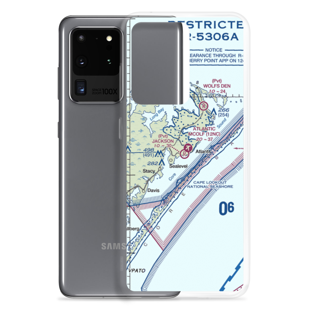 Jackson Private Airport (NC54) VFR Sectional Samsung Case Samsung Galaxy S20 Ultra model shown