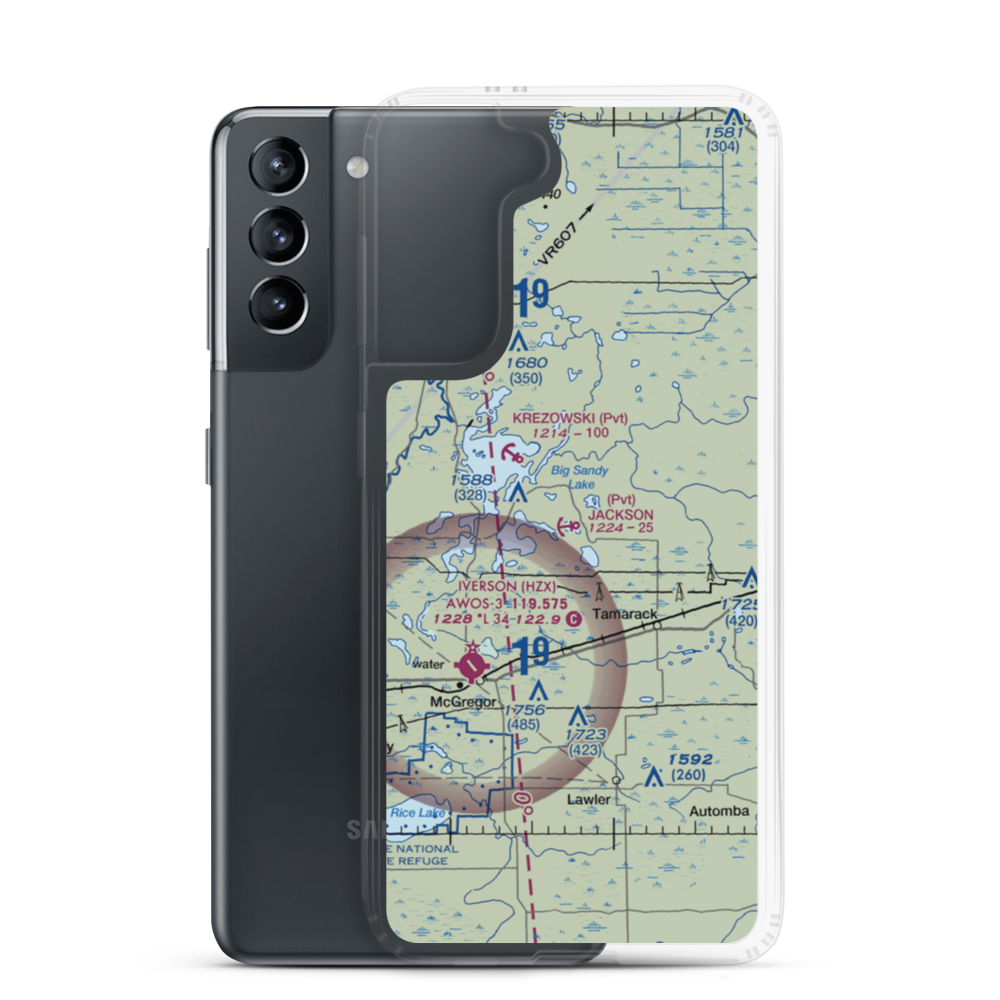 Jackson Seaplane Base (MN61) VFR Sectional Samsung Case Samsung Galaxy S21 model shown