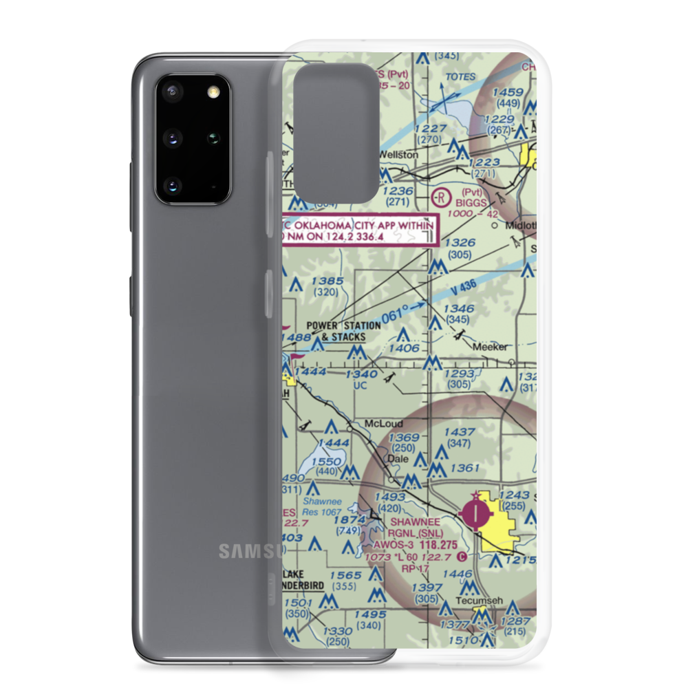 Jacktown Airport (OK00) VFR Sectional Samsung Case Samsung Galaxy S20 Plus model shown