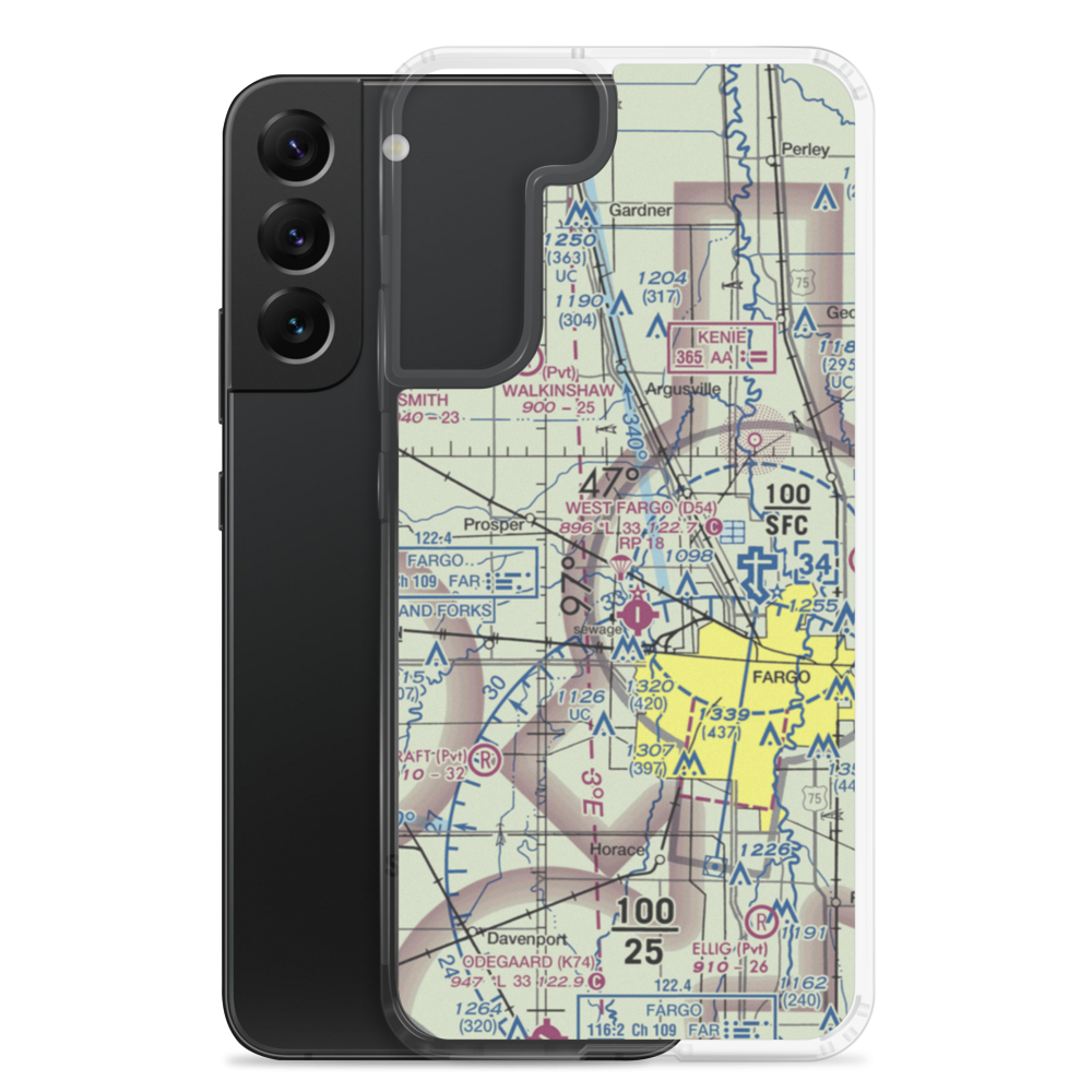 Jacob Gust Airport (NA17) VFR Sectional Samsung Case Samsung Galaxy S22 Plus model shown