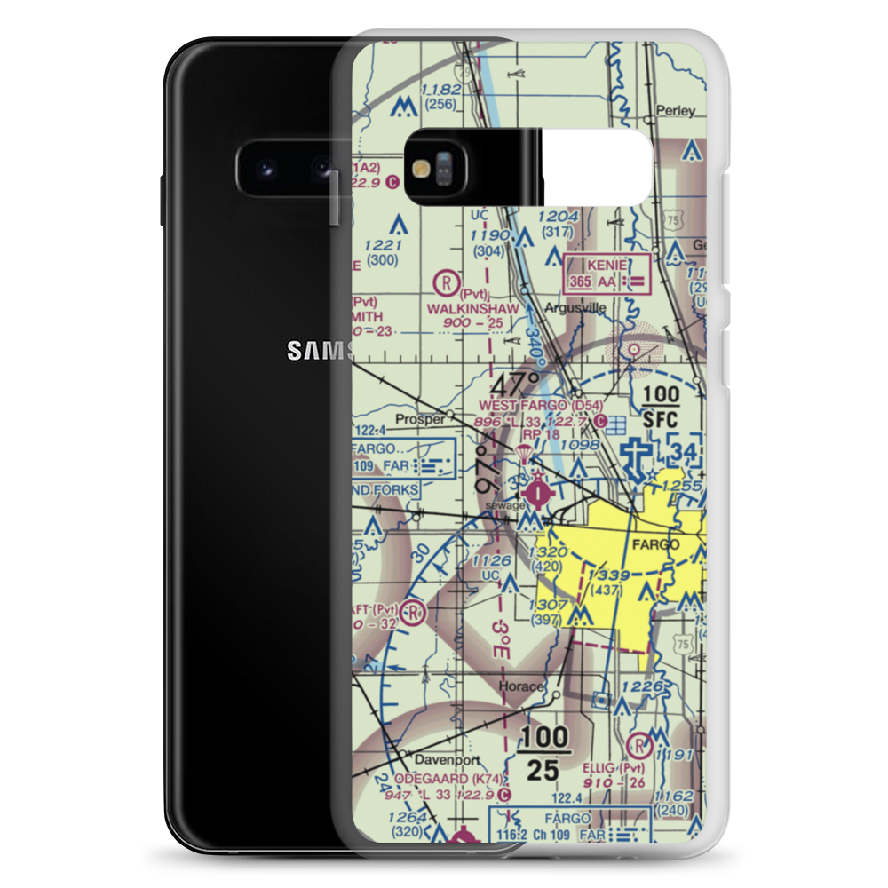 Jacob Gust Airport (NA17) VFR Sectional Samsung Case Samsung Galaxy S10+ model shown