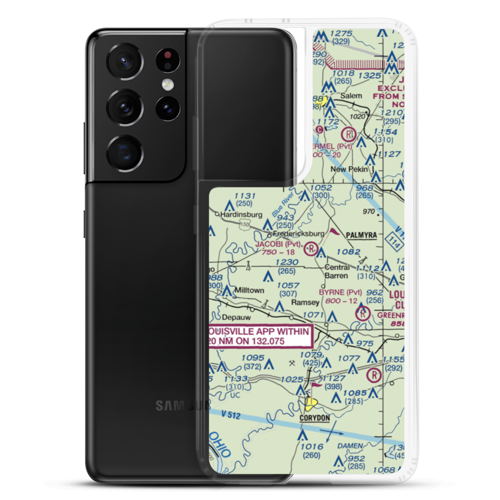 Jacobi Airport (5II8) VFR Sectional Samsung Case Samsung Galaxy S21 Ultra model shown