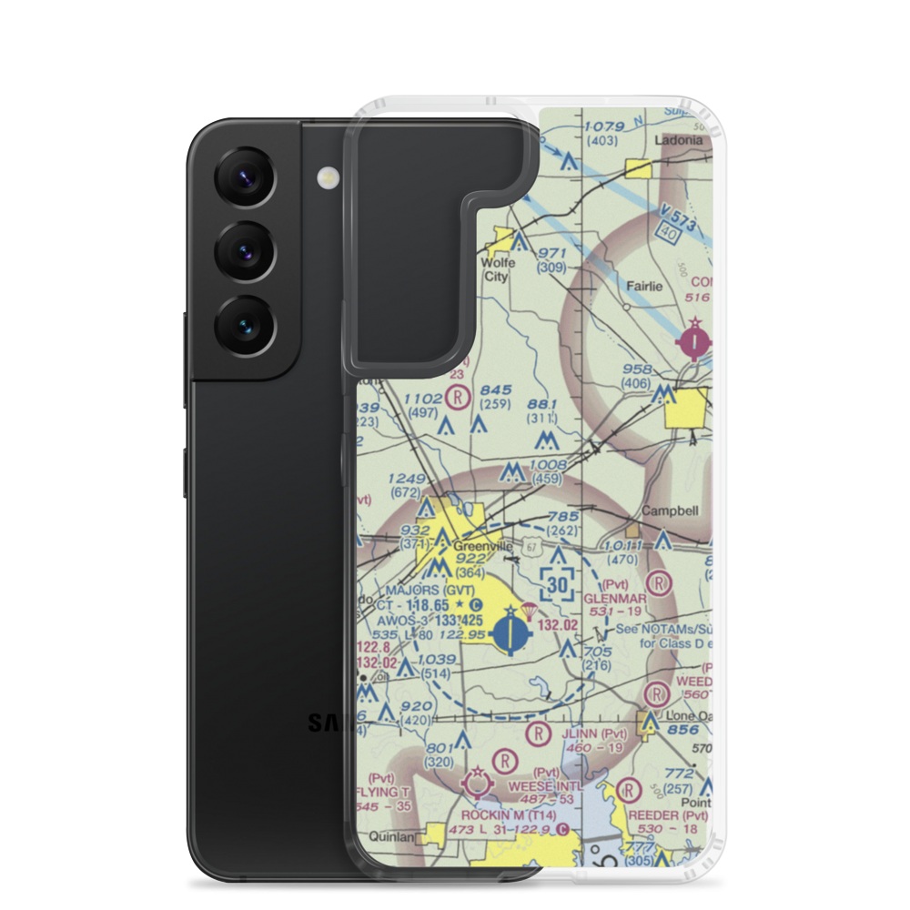 Jacobia Field (0TX8) VFR Sectional Samsung Case Samsung Galaxy S22 model shown