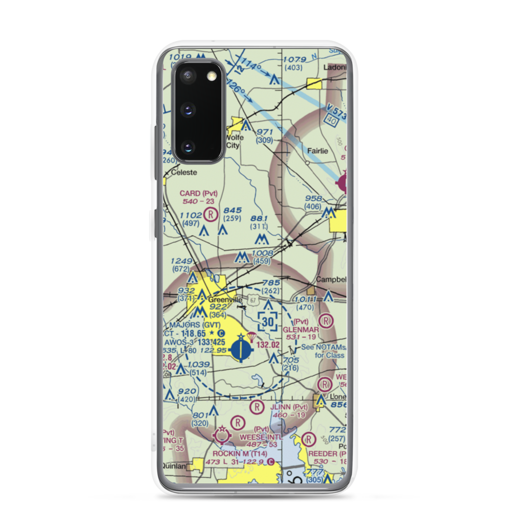 Jacobia Field (0TX8) VFR Sectional Samsung Case Samsung Galaxy S20 model shown