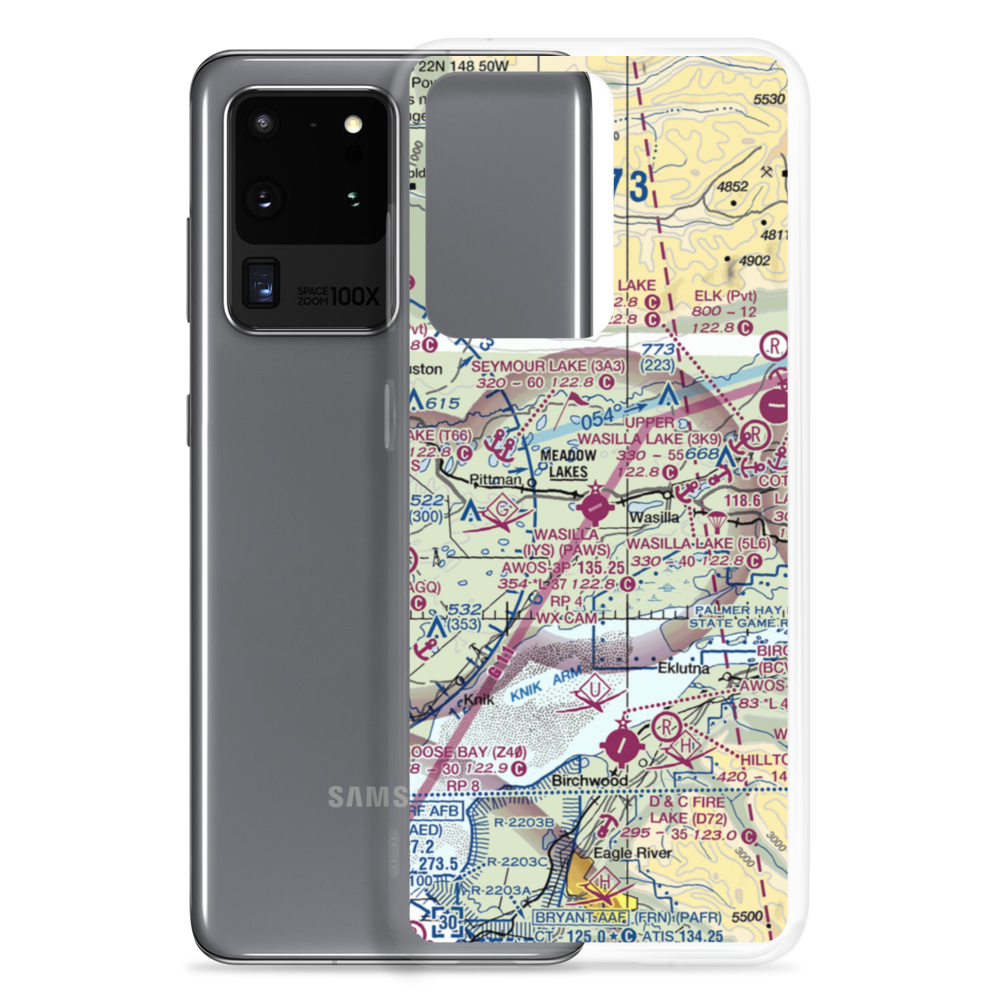 Jacobsen Lake Seaplane Base (AK43) VFR Sectional Samsung Case Samsung Galaxy S20 Ultra model shown