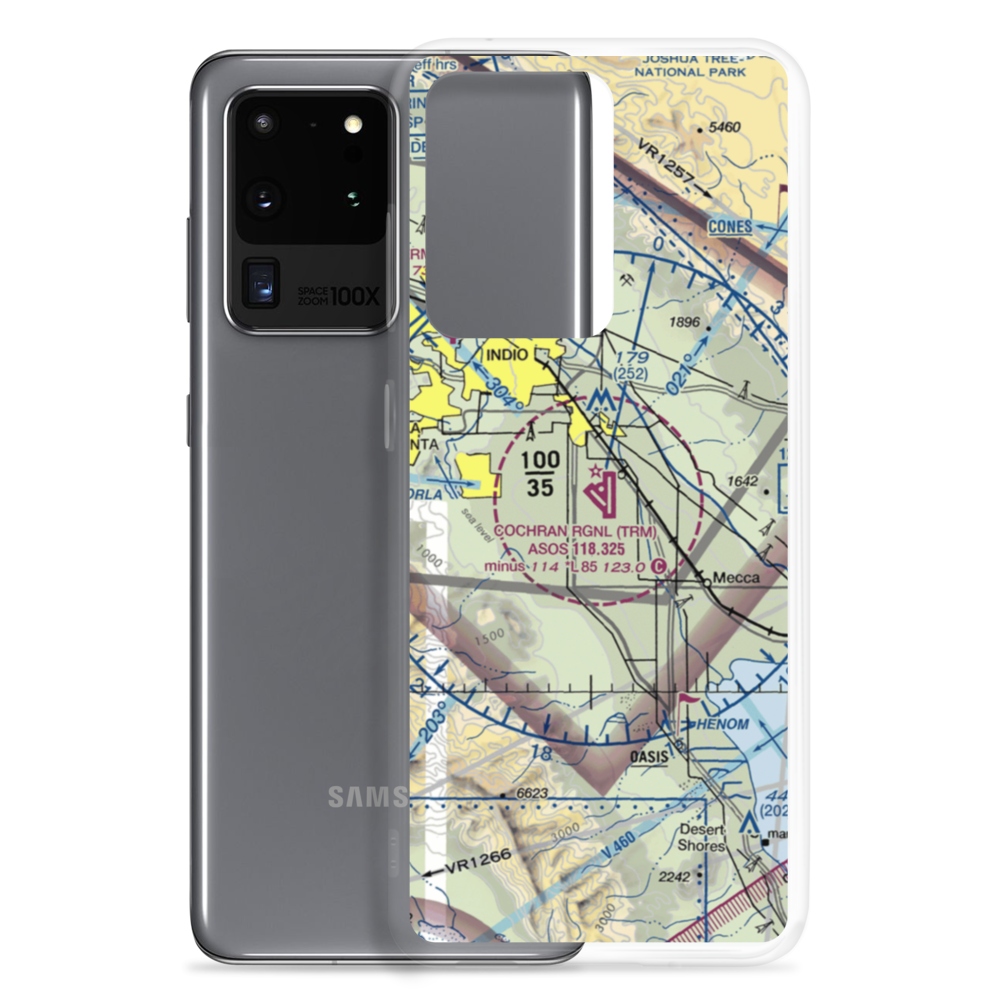 Jacqueline Cochran Regional Airport (TRM) VFR Sectional Samsung Case Samsung Galaxy S20 Ultra model shown