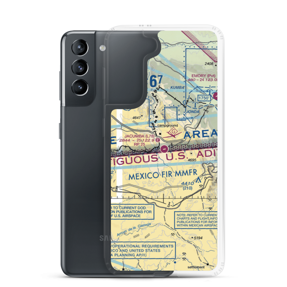 Jacumba Airport (L78) VFR Sectional Samsung Case Samsung Galaxy S21 model shown