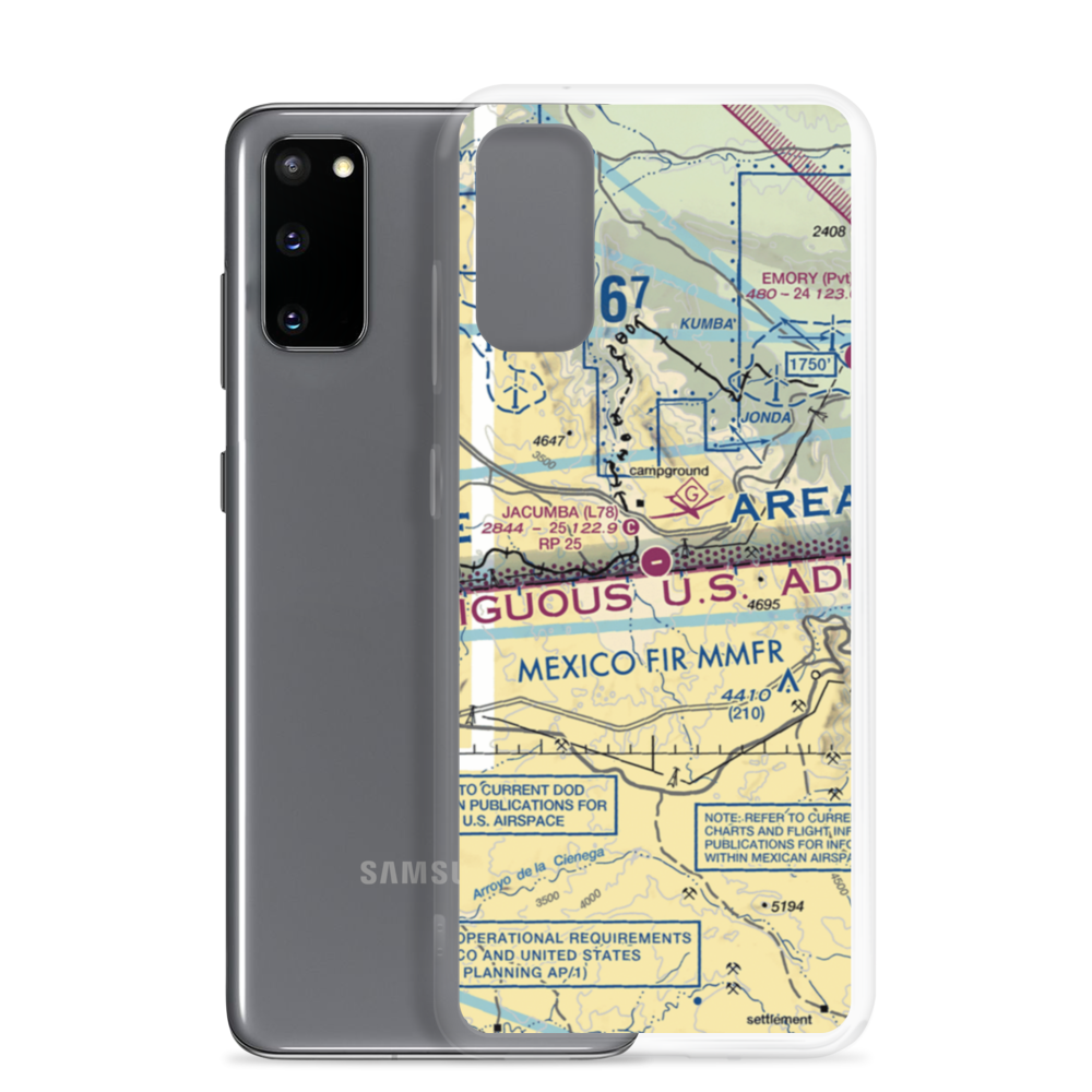 Jacumba Airport (L78) VFR Sectional Samsung Case Samsung Galaxy S20 model shown