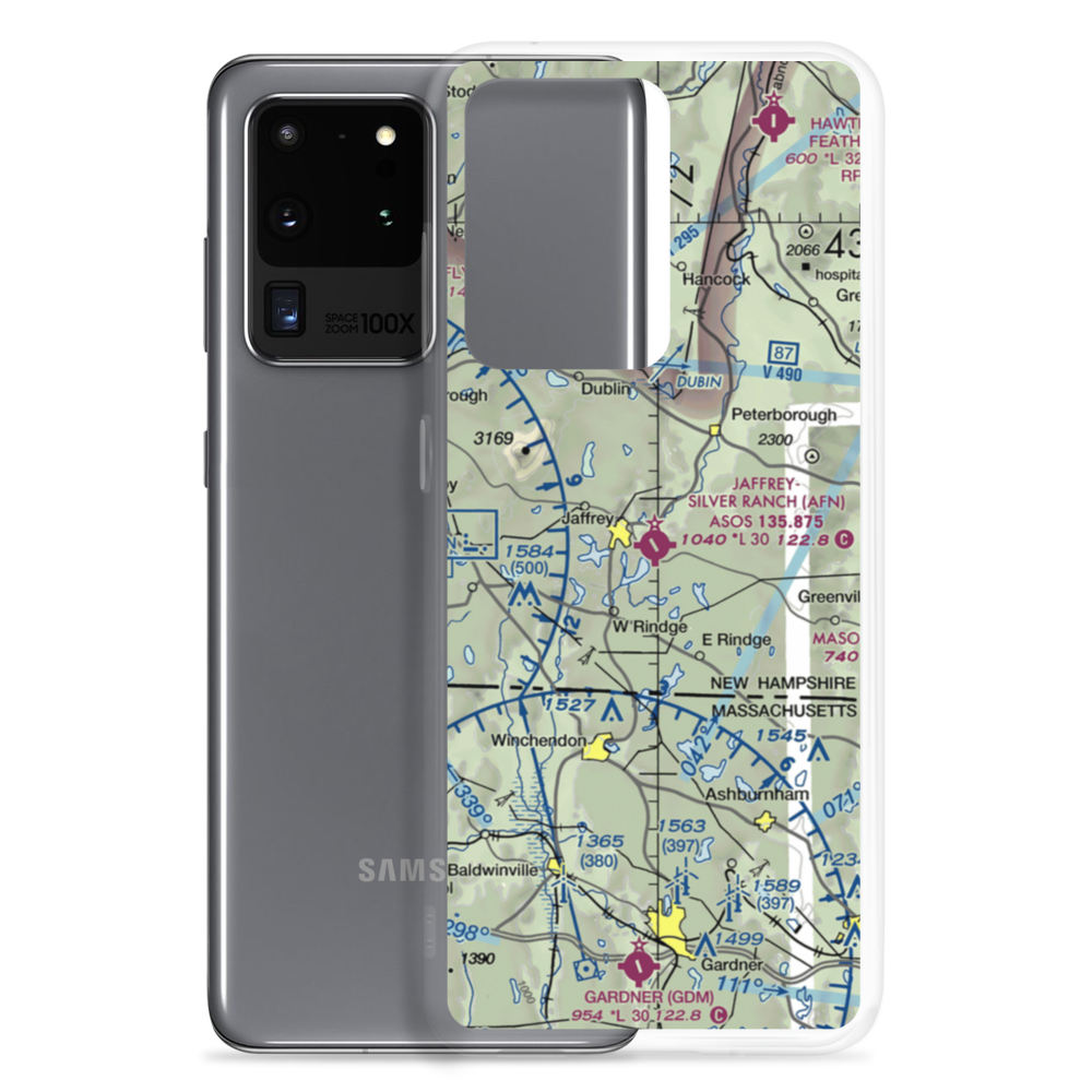Jaffrey Airport Silver Ranch Airport (AFN) VFR Sectional Samsung Case Samsung Galaxy S20 Ultra model shown