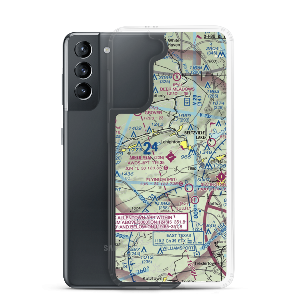Jake Arner Memorial Airport (22N) VFR Sectional Samsung Case Samsung Galaxy S21 model shown