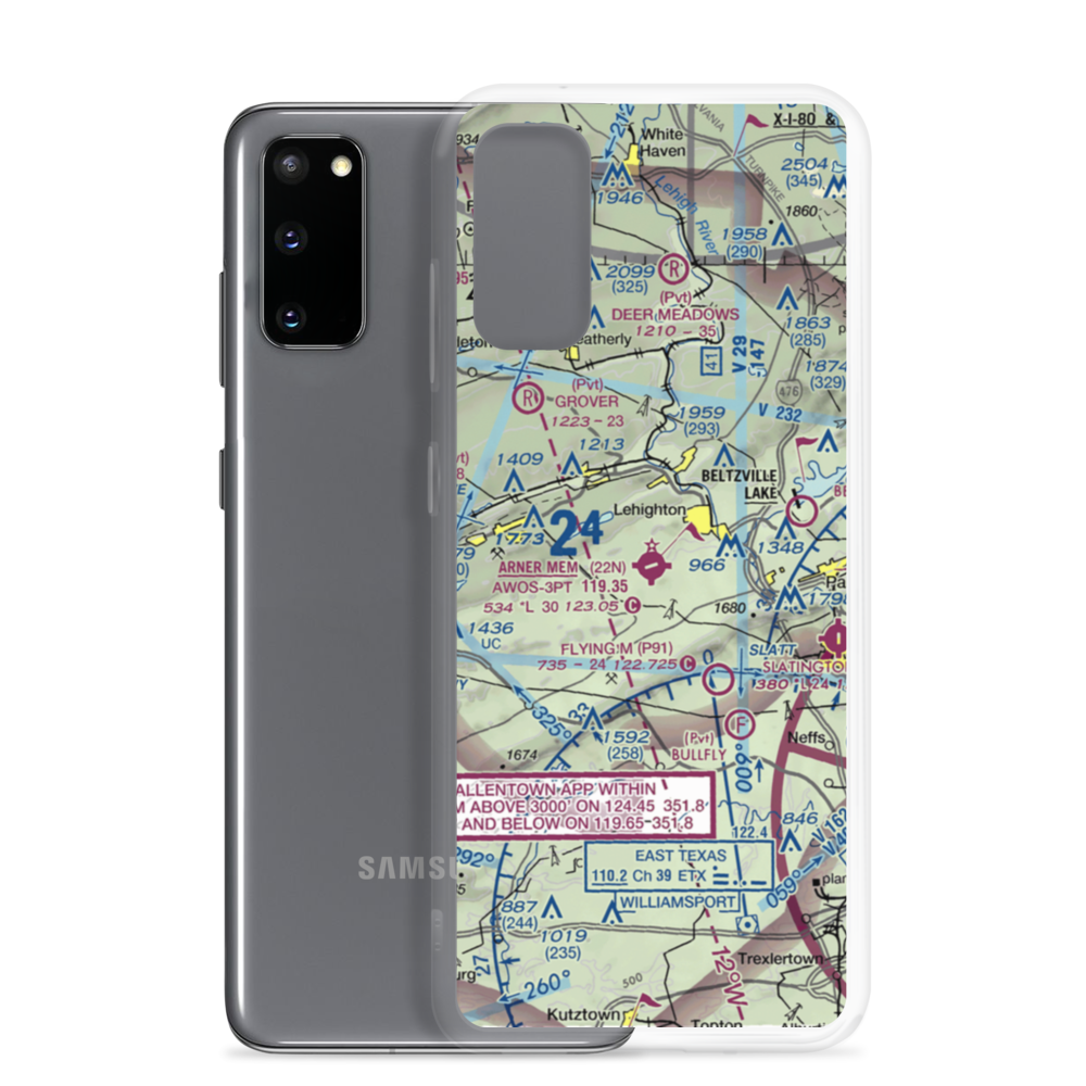 Jake Arner Memorial Airport (22N) VFR Sectional Samsung Case Samsung Galaxy S20 model shown
