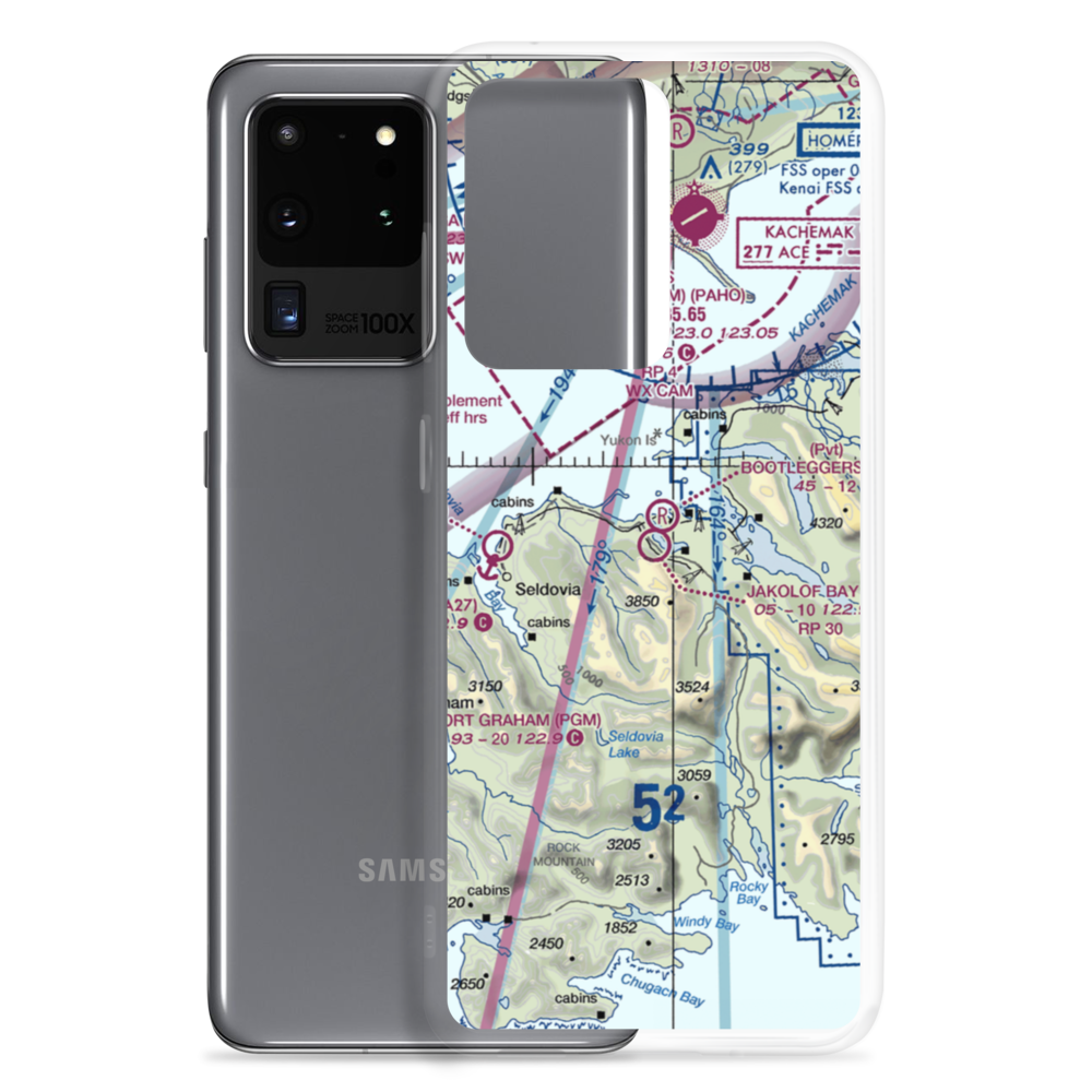 Jakolof Bay Airport (4Z9) VFR Sectional Samsung Case Samsung Galaxy S20 Ultra model shown