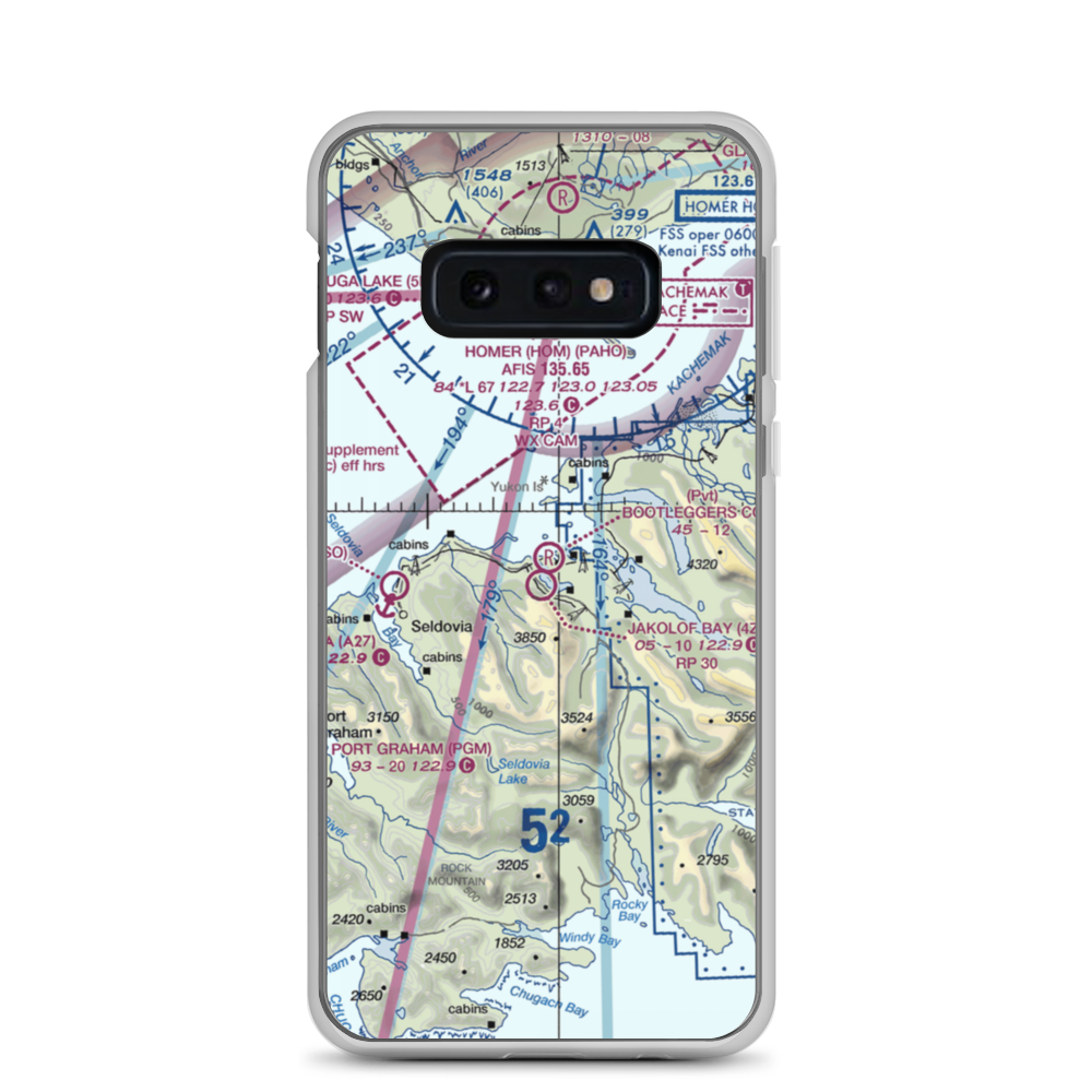 Jakolof Bay Airport (4Z9) VFR Sectional Samsung Case Samsung Galaxy S10e model shown