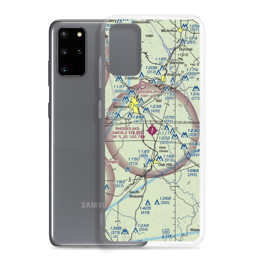 James A Rhodes Airport (I43) VFR Sectional Samsung Case Samsung Galaxy S20 Plus model shown