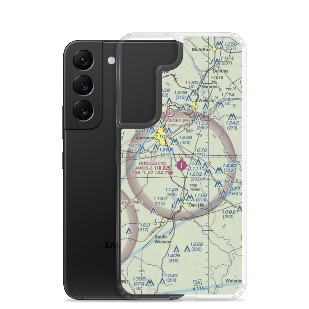 James A Rhodes Airport (I43) VFR Sectional Samsung Case Samsung Galaxy S22 model shown