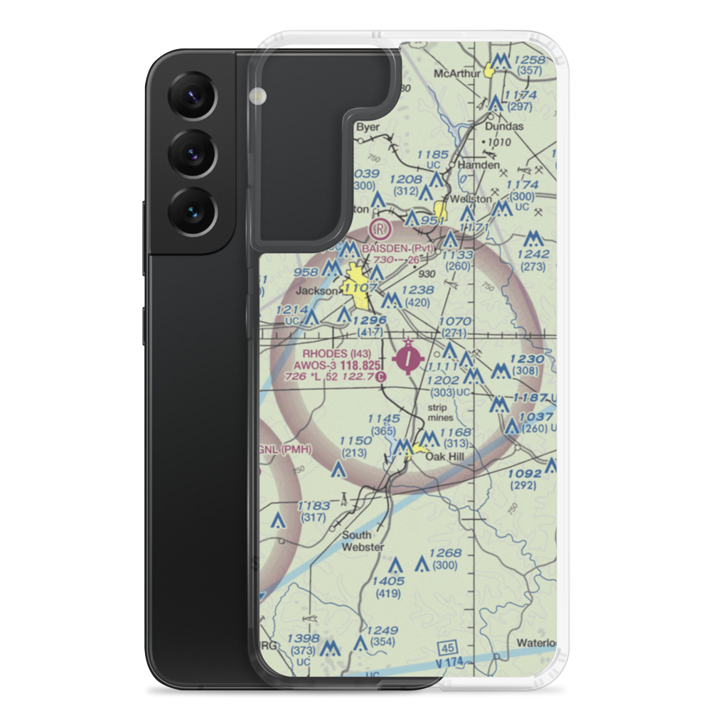 James A Rhodes Airport (I43) VFR Sectional Samsung Case Samsung Galaxy S22 Plus model shown