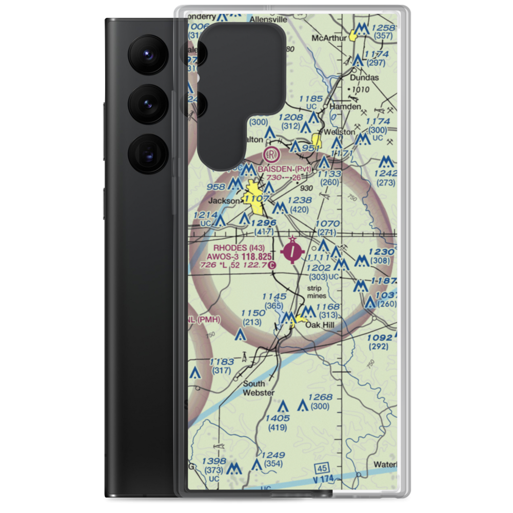 James A Rhodes Airport (I43) VFR Sectional Samsung Case Samsung Galaxy S22 Ultra model shown