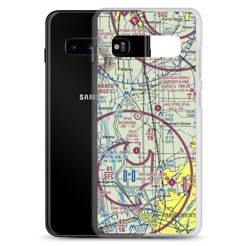 James Brothers Airport (59CN) VFR Sectional Samsung Case Samsung Galaxy S10+ model shown