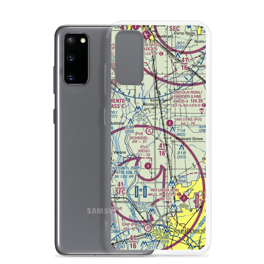 James Brothers Airport (59CN) VFR Sectional Samsung Case Samsung Galaxy S20 model shown