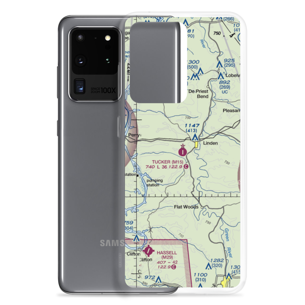 James Tucker Airport (M15) VFR Sectional Samsung Case Samsung Galaxy S20 Ultra model shown