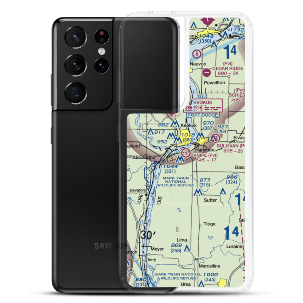 Jan Knipe Airport (95IS) VFR Sectional Samsung Case Samsung Galaxy S21 Ultra model shown