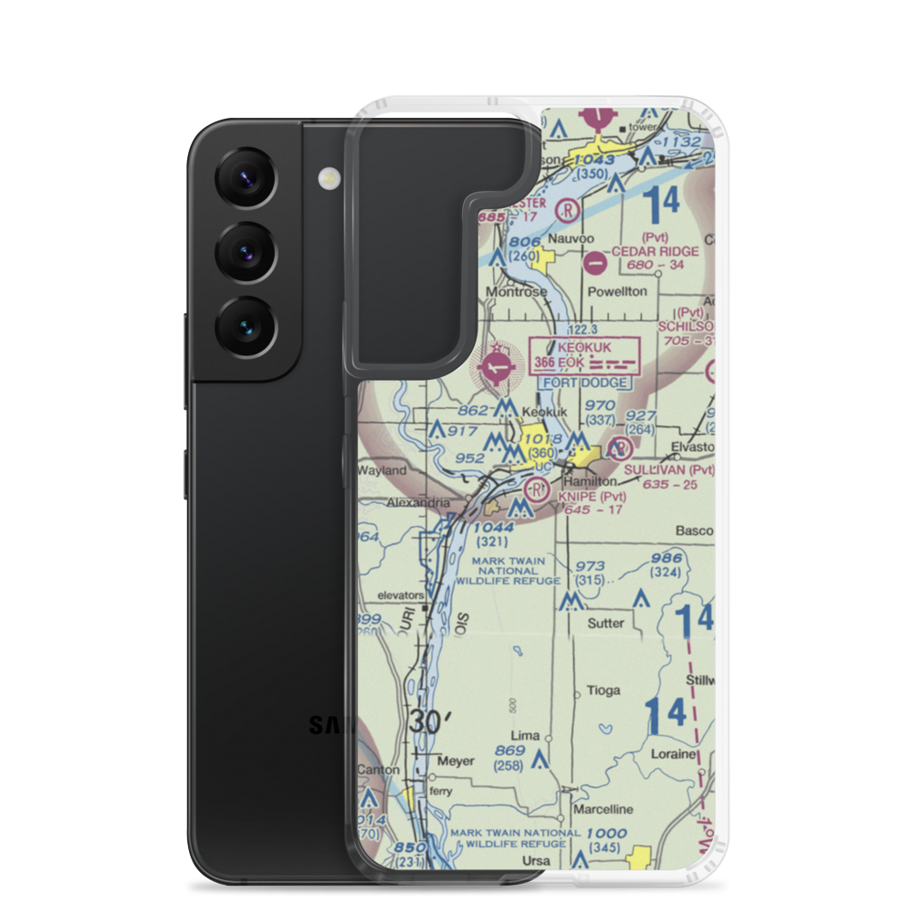 Jan Knipe Airport (95IS) VFR Sectional Samsung Case Samsung Galaxy S22 model shown