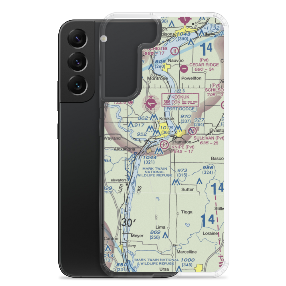 Jan Knipe Airport (95IS) VFR Sectional Samsung Case Samsung Galaxy S22 Plus model shown