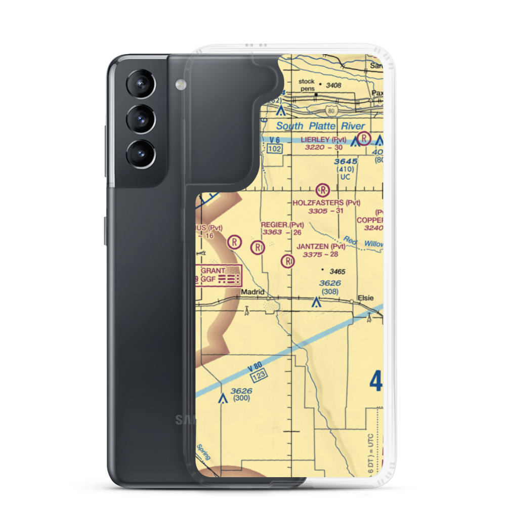 Jantzen Airport (46NE) VFR Sectional Samsung Case Samsung Galaxy S21 model shown