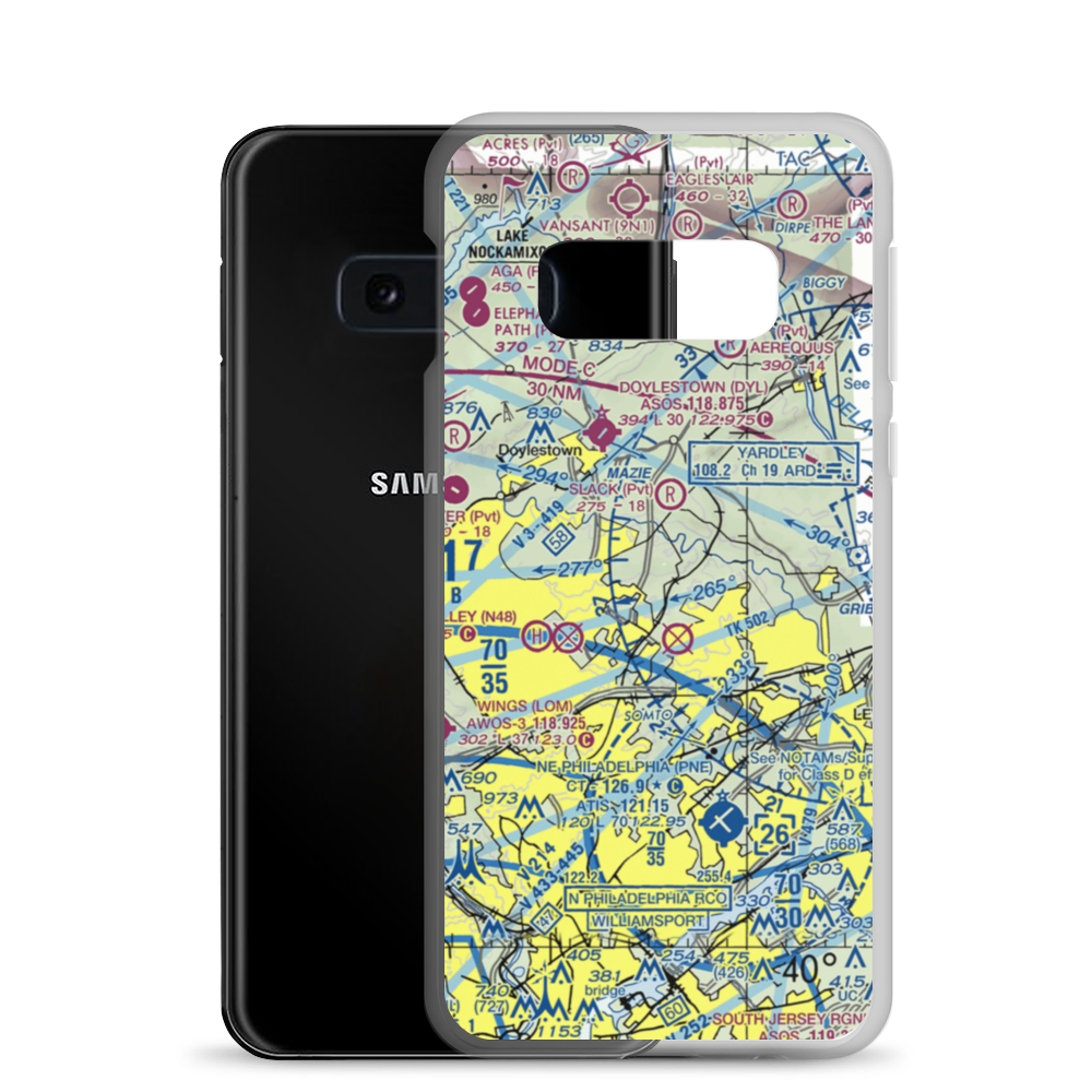 Jarrett Airport (5PN7) VFR Sectional Samsung Case Samsung Galaxy S10e model shown