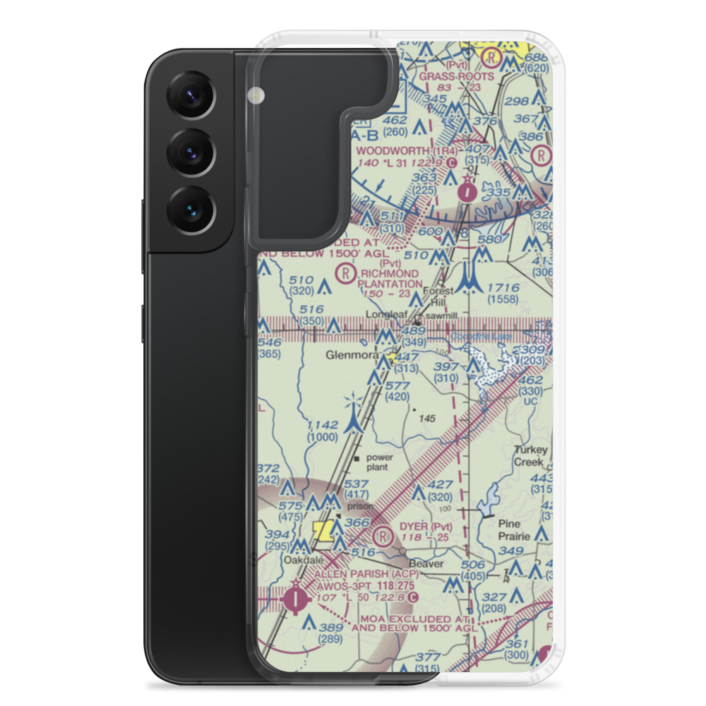 Jasmine Hill Airport (11LS) VFR Sectional Samsung Case Samsung Galaxy S22 Plus model shown