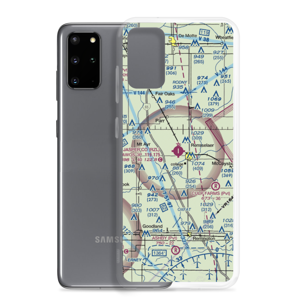 Jasper County Airport (RZL) VFR Sectional Samsung Case Samsung Galaxy S20 Plus model shown
