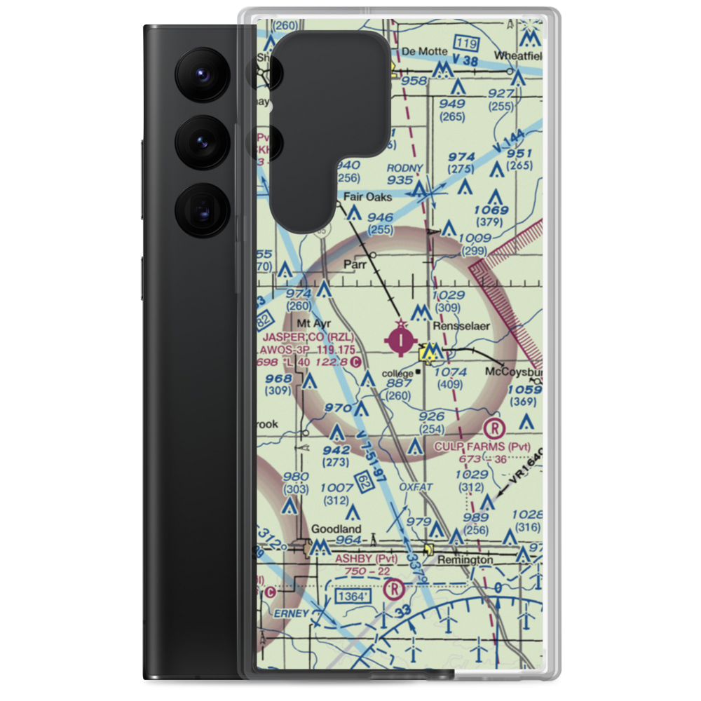 Jasper County Airport (RZL) VFR Sectional Samsung Case Samsung Galaxy S22 Ultra model shown