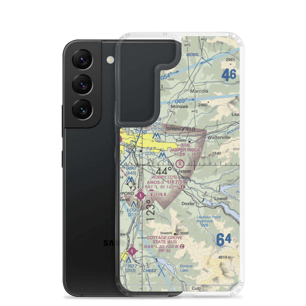 Jasper Ridge Airstrip (36OR) VFR Sectional Samsung Case Samsung Galaxy S22 model shown