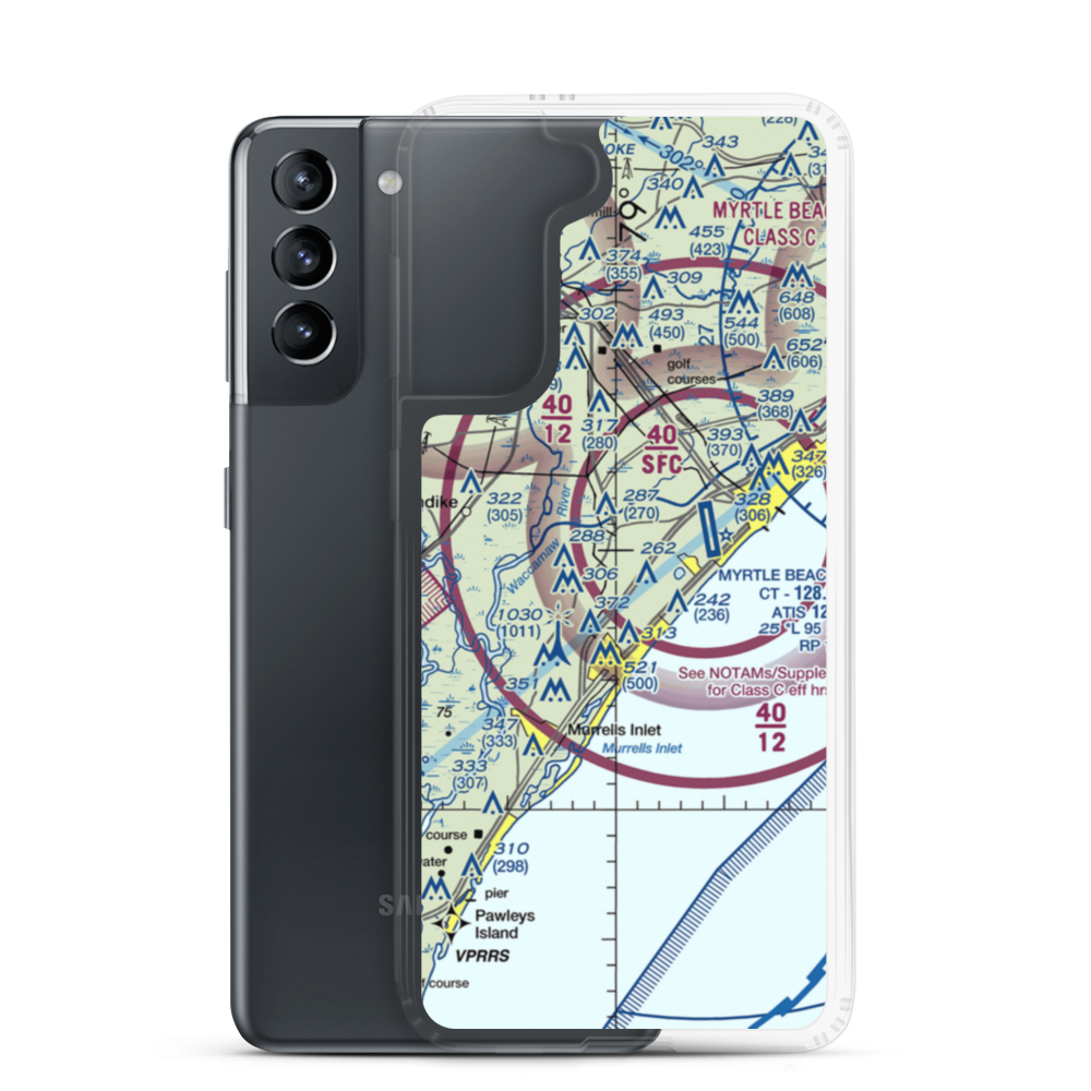 Javika Airport (SC28) VFR Sectional Samsung Case Samsung Galaxy S21 model shown