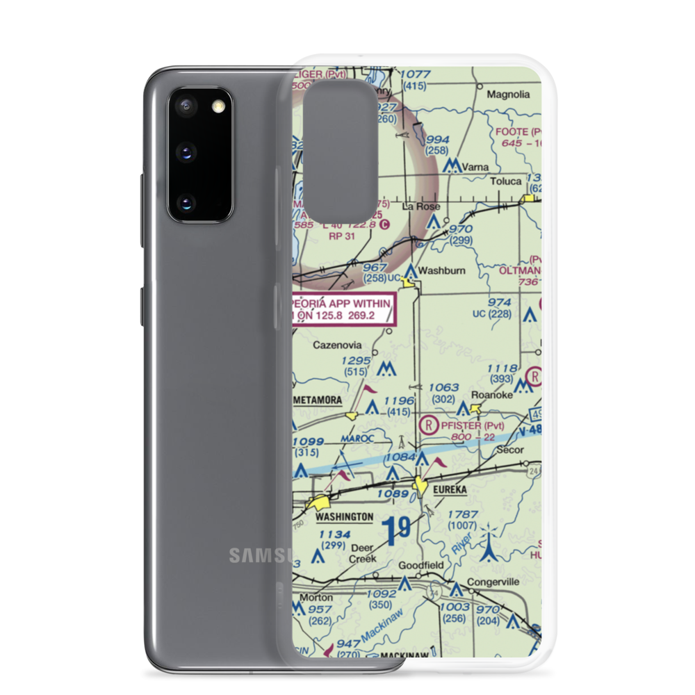 Jay Schertz Farm Airport (IS00) VFR Sectional Samsung Case Samsung Galaxy S20 model shown