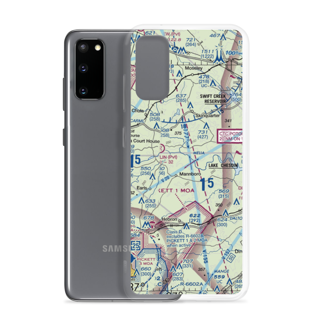 Jayarz Airport (0VA8) VFR Sectional Samsung Case Samsung Galaxy S20 model shown