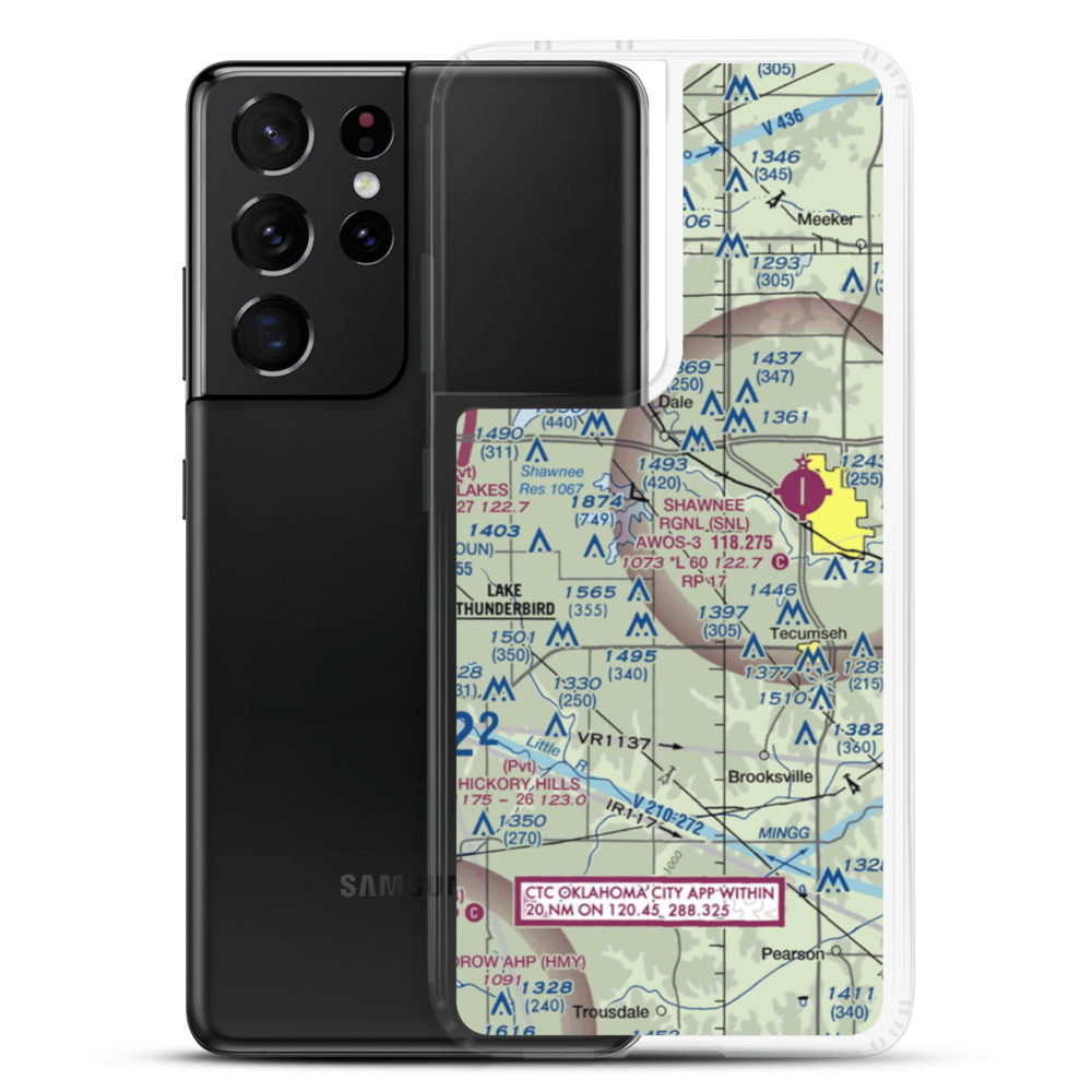 Jazz Ranch Airport (3OK9) VFR Sectional Samsung Case Samsung Galaxy S21 Ultra model shown