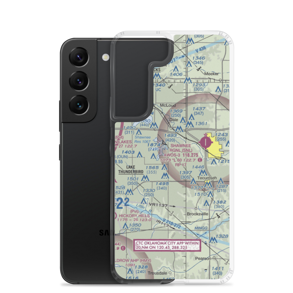 Jazz Ranch Airport (3OK9) VFR Sectional Samsung Case Samsung Galaxy S22 model shown