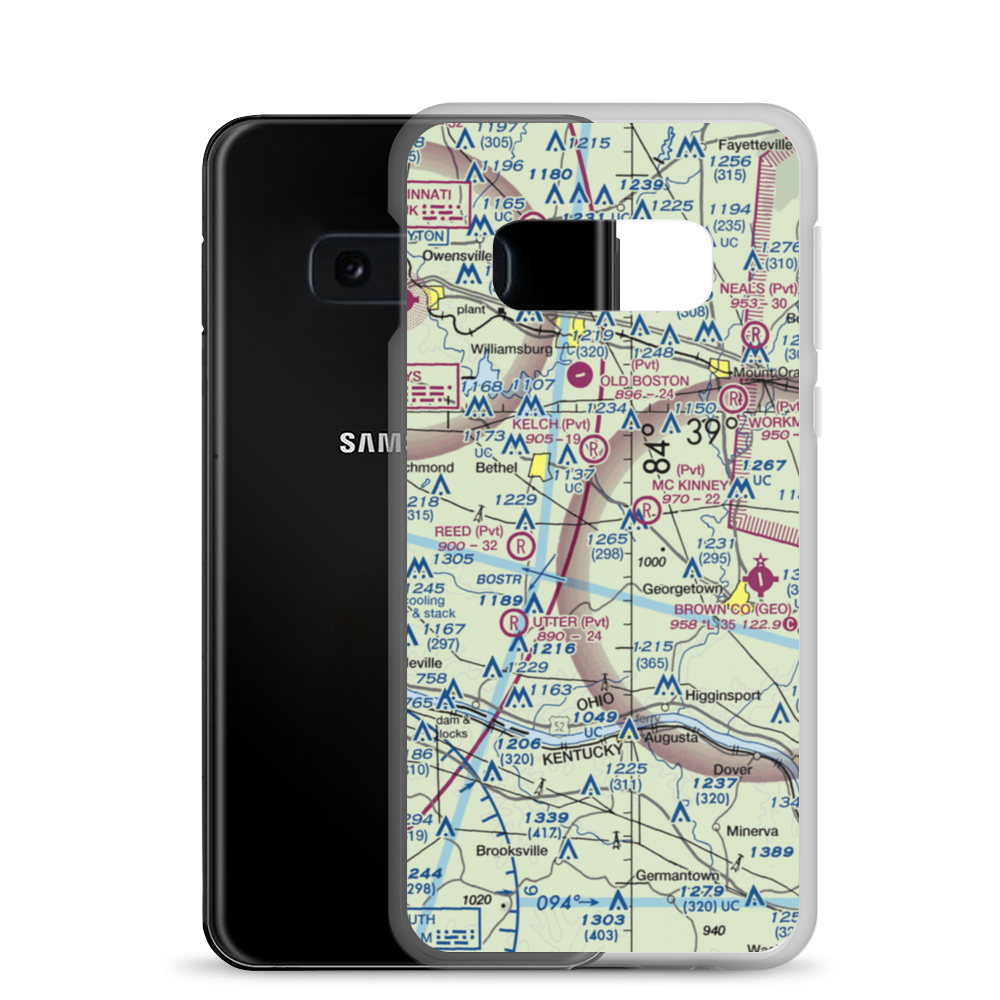 Jbr Airport (2OH7) VFR Sectional Samsung Case Samsung Galaxy S10e model shown