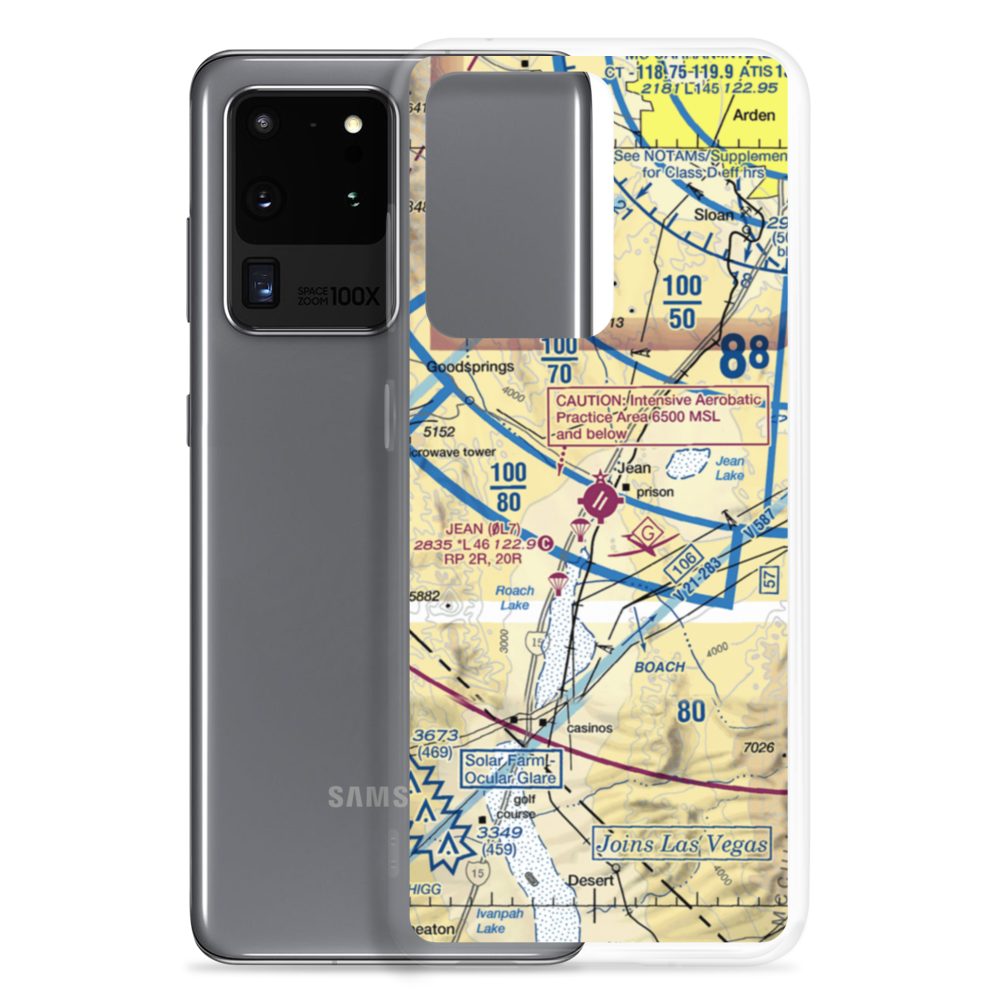 Jean Airport (0L7) VFR Sectional Samsung Case Samsung Galaxy S20 Ultra model shown