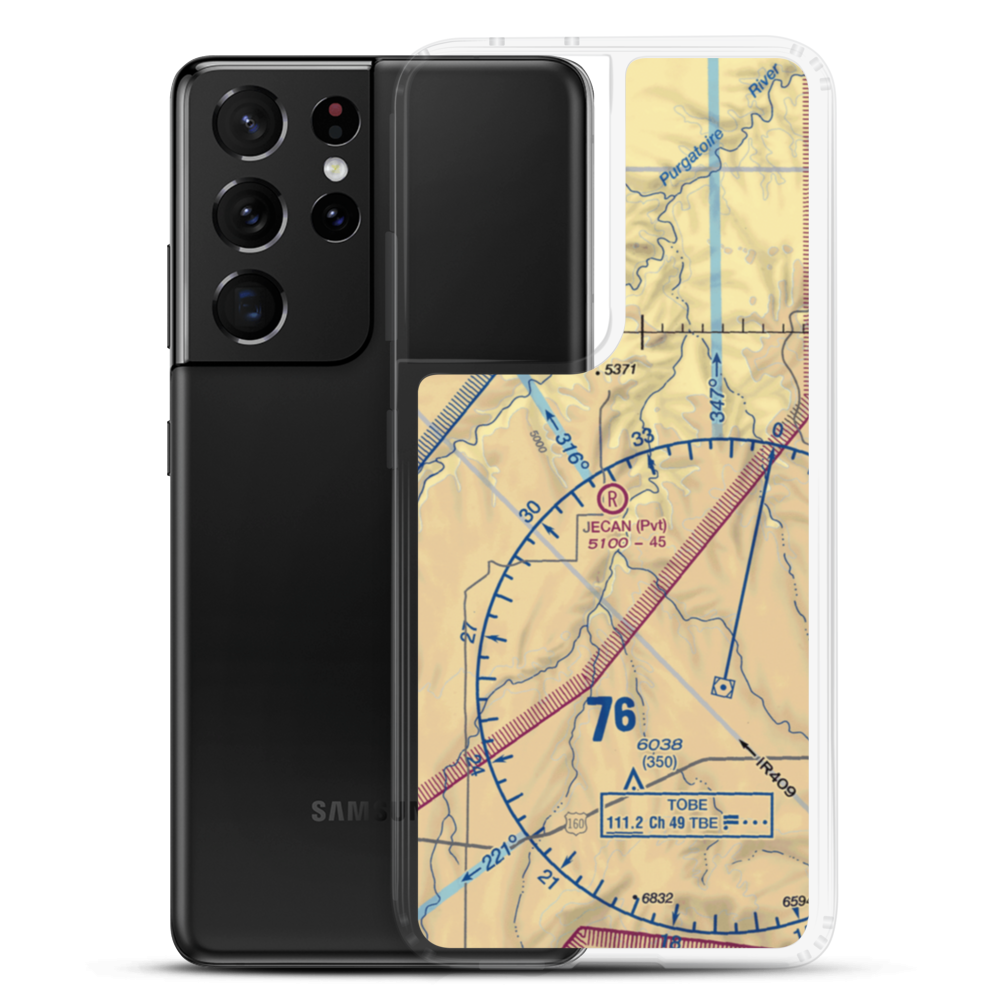 Jecan Airport (06CO) VFR Sectional Samsung Case Samsung Galaxy S21 Ultra model shown