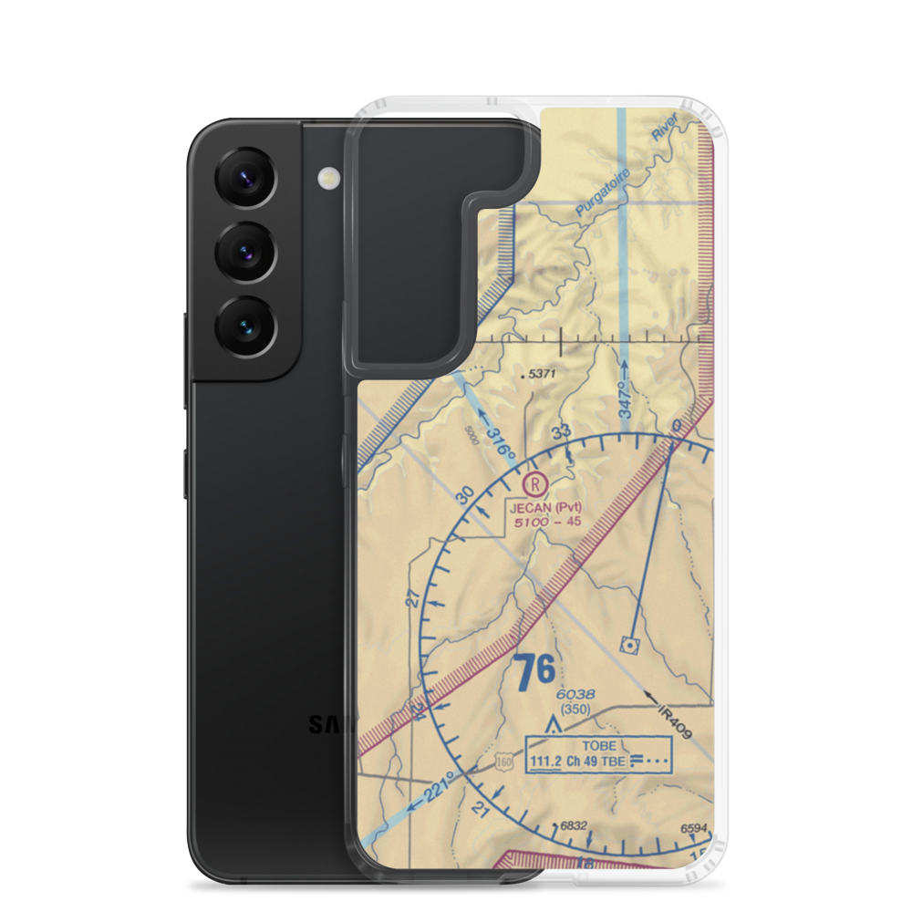 Jecan Airport (06CO) VFR Sectional Samsung Case Samsung Galaxy S22 model shown