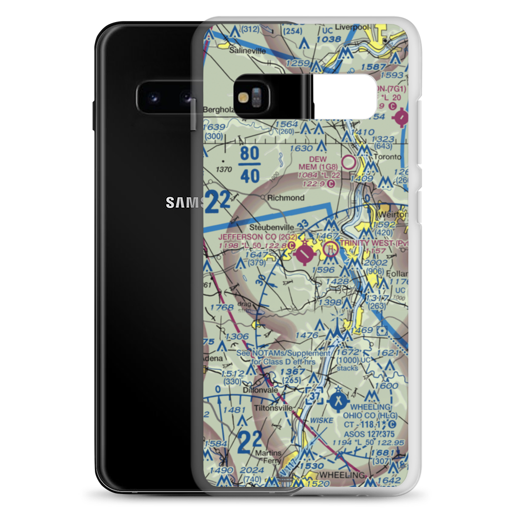 Jefferson County Airpark (2G2) VFR Sectional Samsung Case Samsung Galaxy S10+ model shown