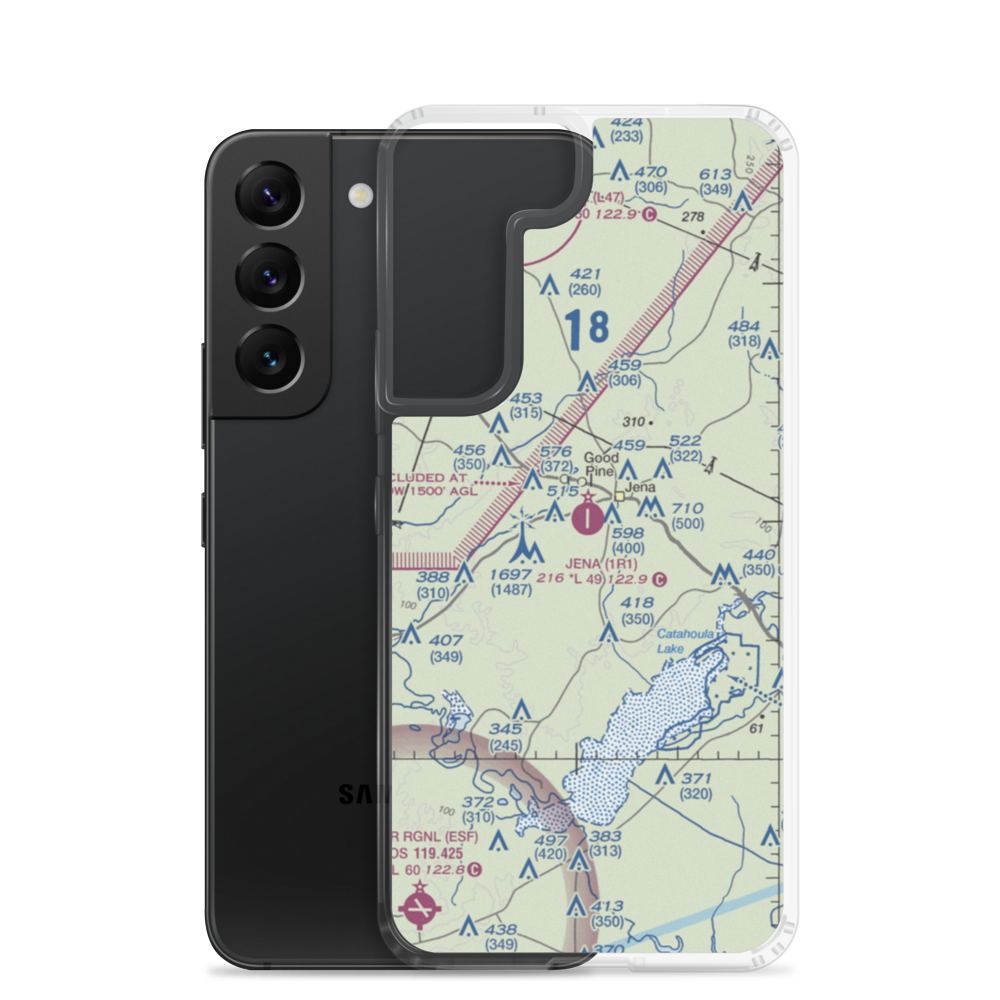 Jena Airport (1R1) VFR Sectional Samsung Case Samsung Galaxy S22 model shown