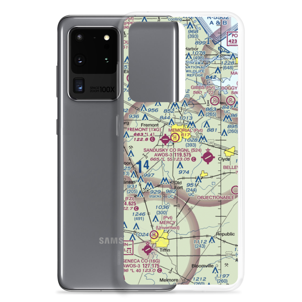 Jenkins Airport (9OA7) VFR Sectional Samsung Case Samsung Galaxy S20 Ultra model shown