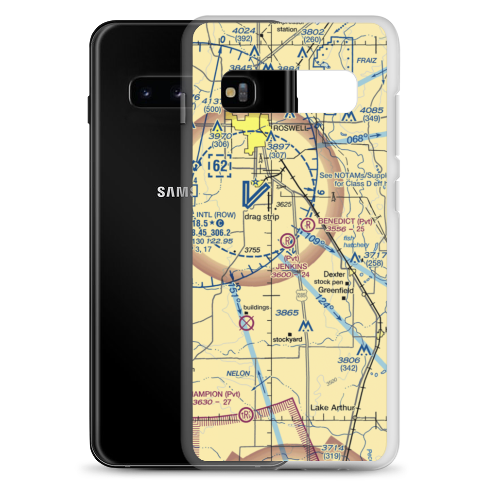 Jenkins Airport (NM87) VFR Sectional Samsung Case Samsung Galaxy S10+ model shown