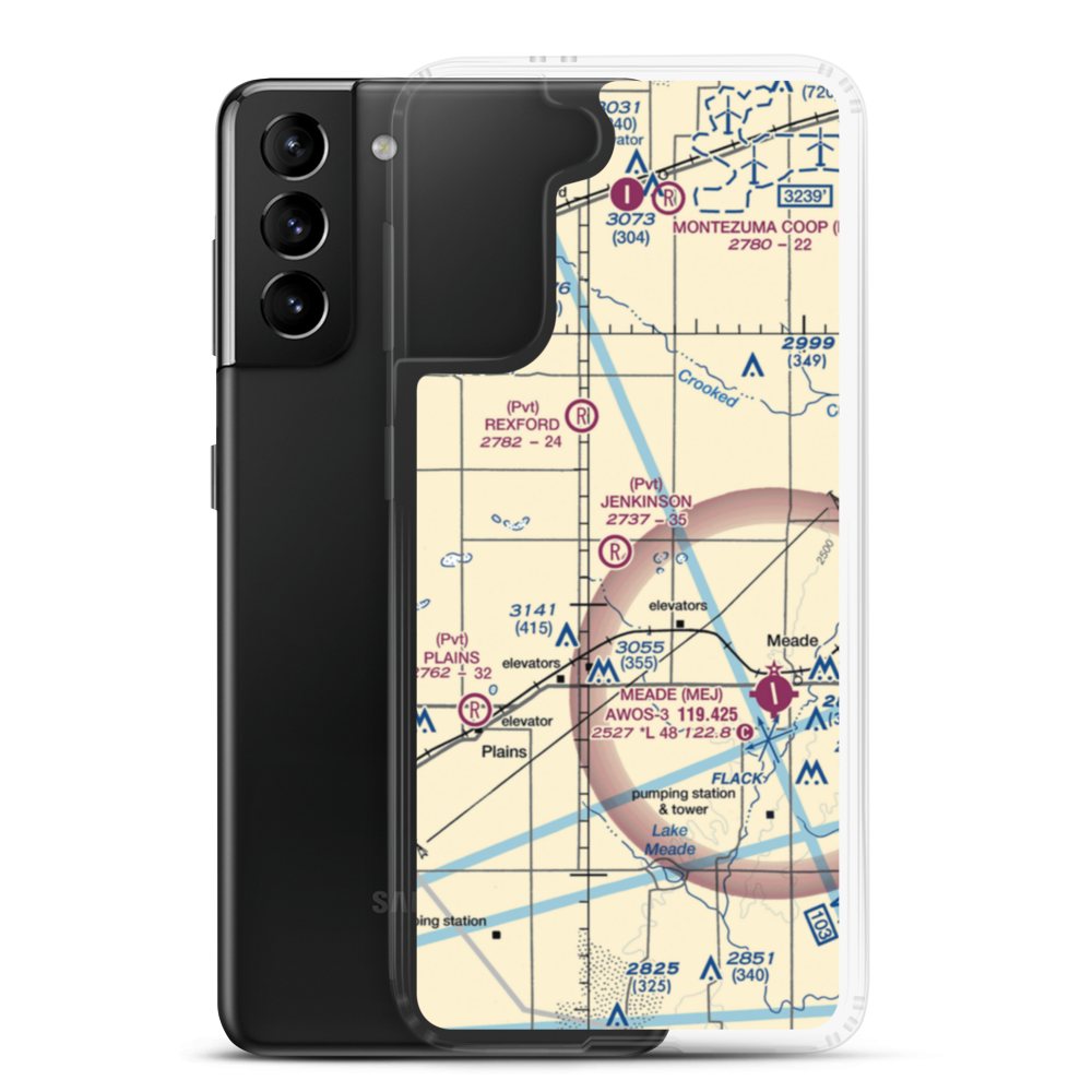 Jenkinson Airport (SN12) VFR Sectional Samsung Case Samsung Galaxy S21 Plus model shown